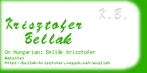 krisztofer bellak business card